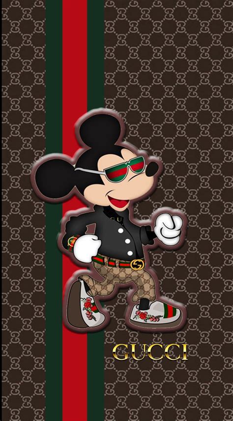 Mickey Mouse wearing Gucci